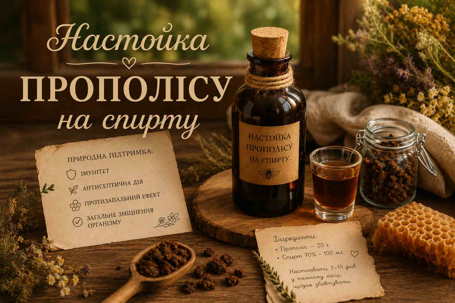 Настойка прополісу на спирту