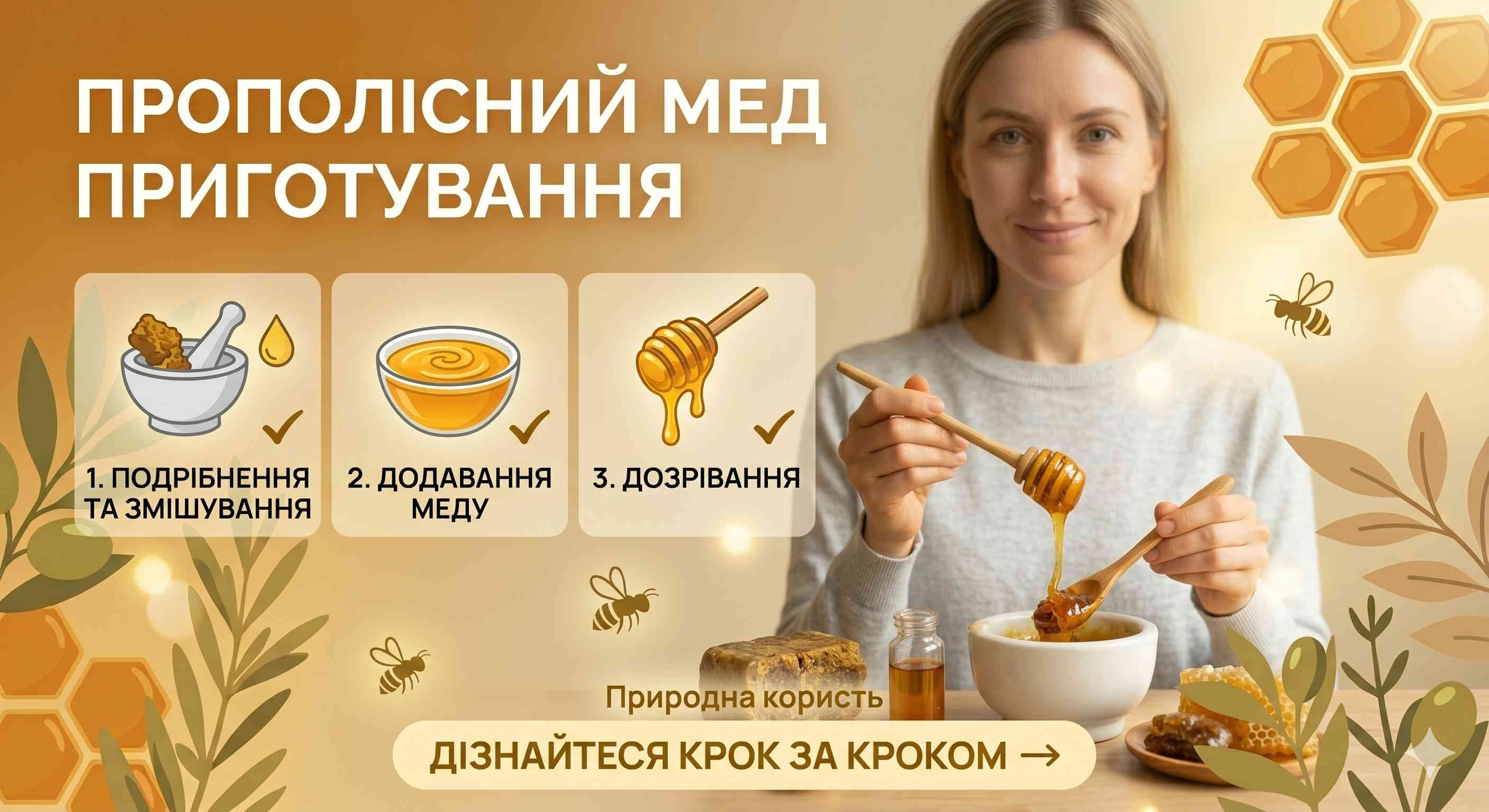 Прополісний мед: покрокове приготування в домашніх умовах та користь