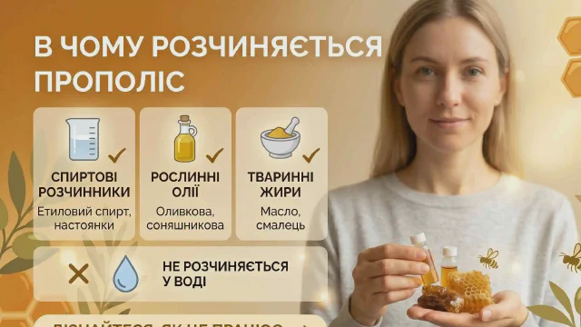 В чому розчиняється прополіс? 🧪
