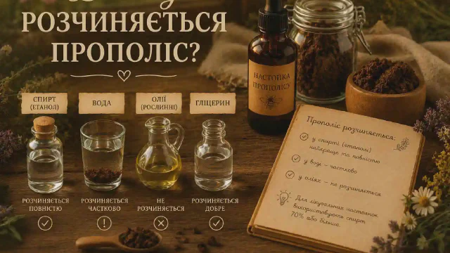 В чому розчиняється прополіс: повний гід по розчинниках бджолиного клею
