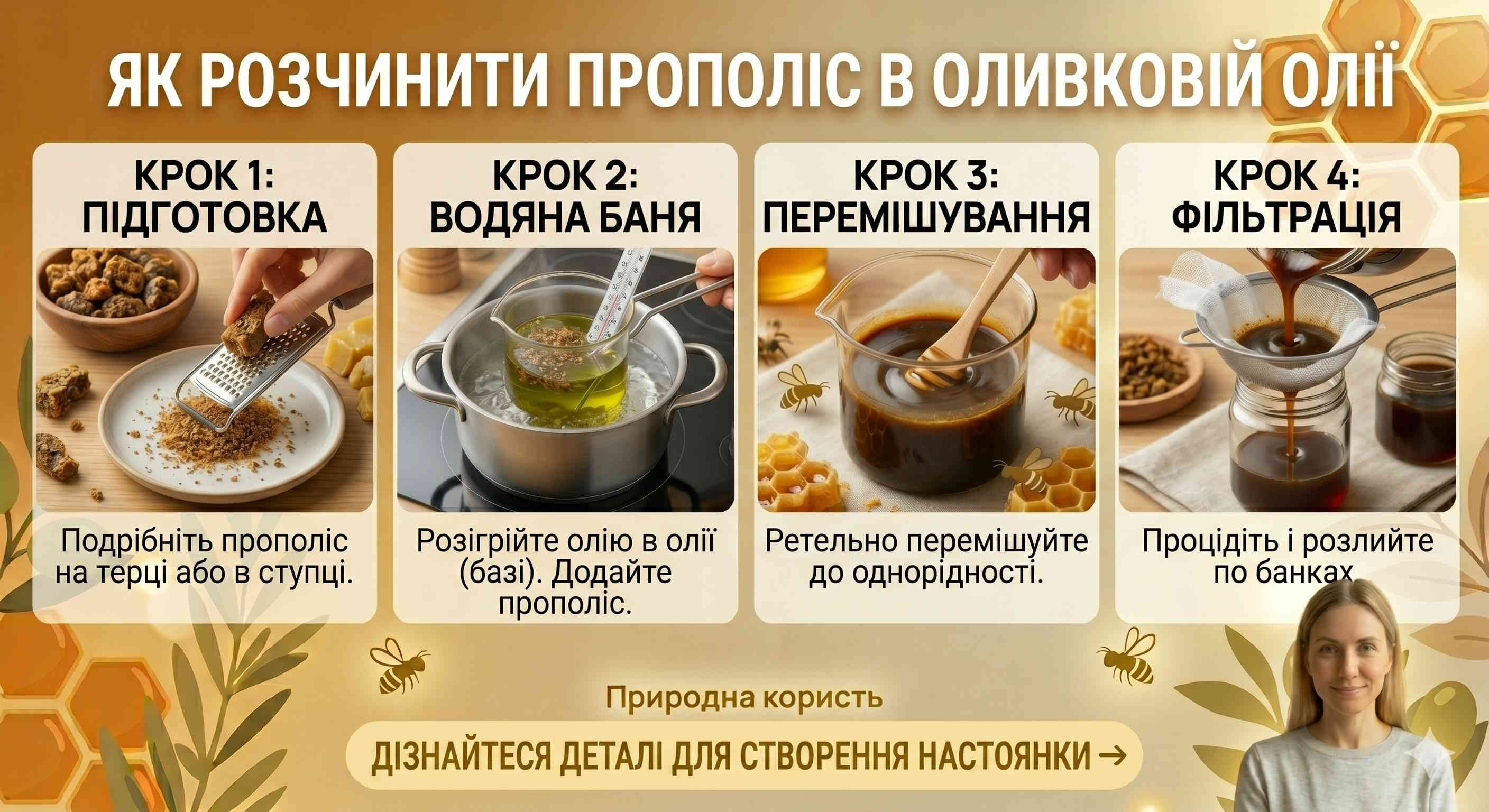 Як розчинити прополіс в оливковій олії: домашній рецепт та користь