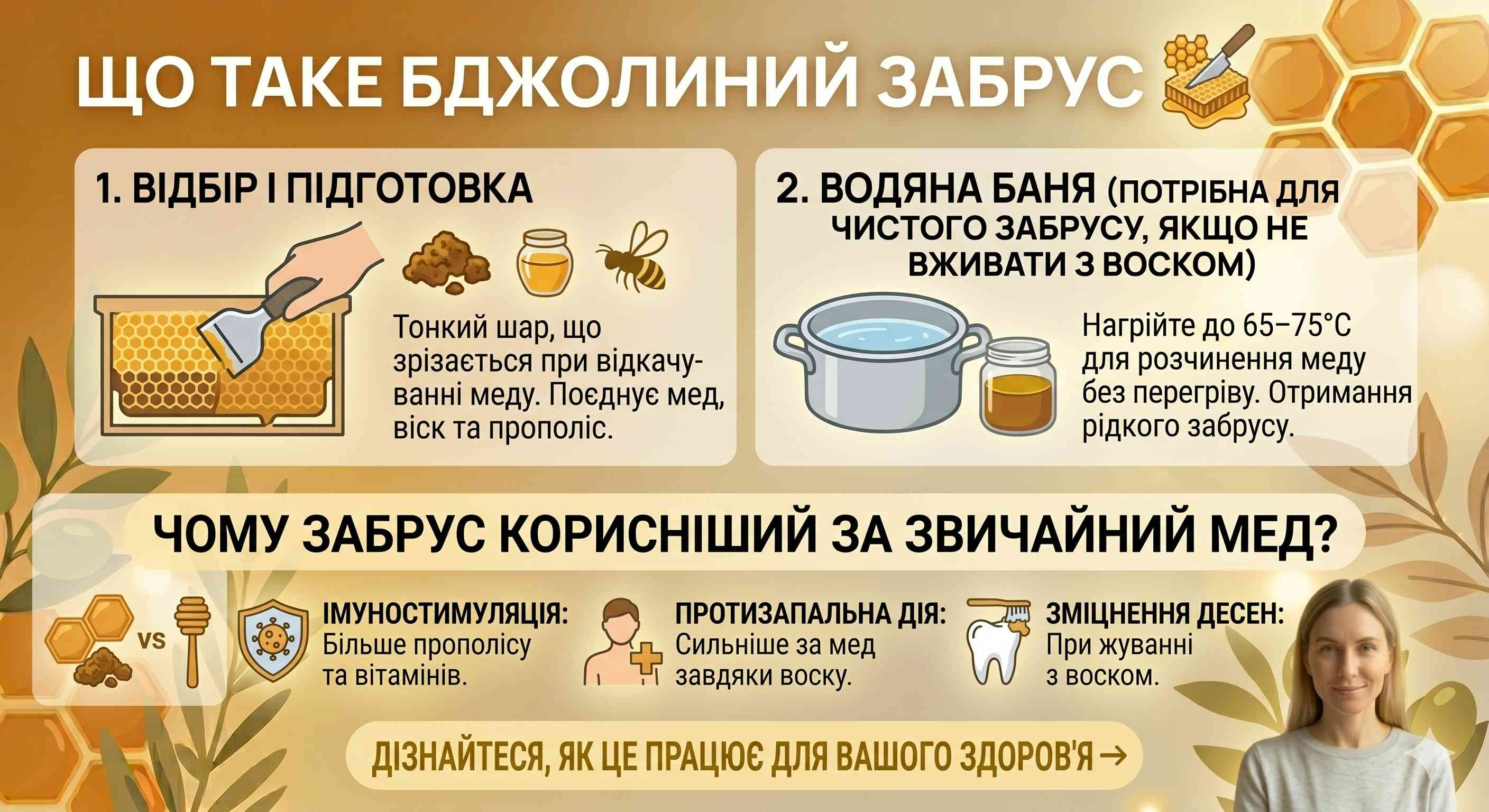 Що таке бджолиний забрус: користь, як правильно жувати та застосовувати